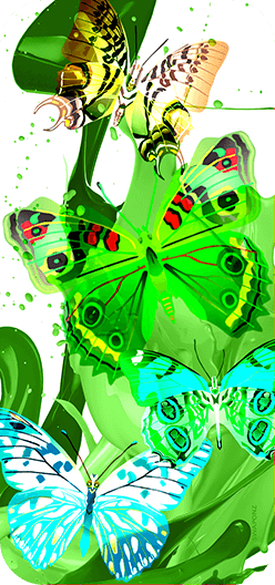 Butterflies Green