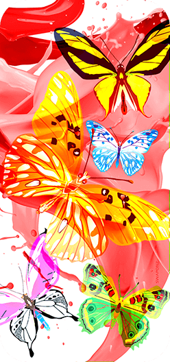 Butterflies PinkPeach