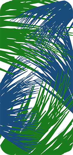 Blue Palm Tree Leaves