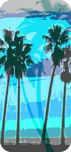 Palm Trees Blue