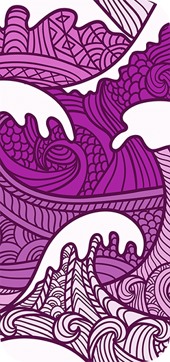 Purple Japanese Waves